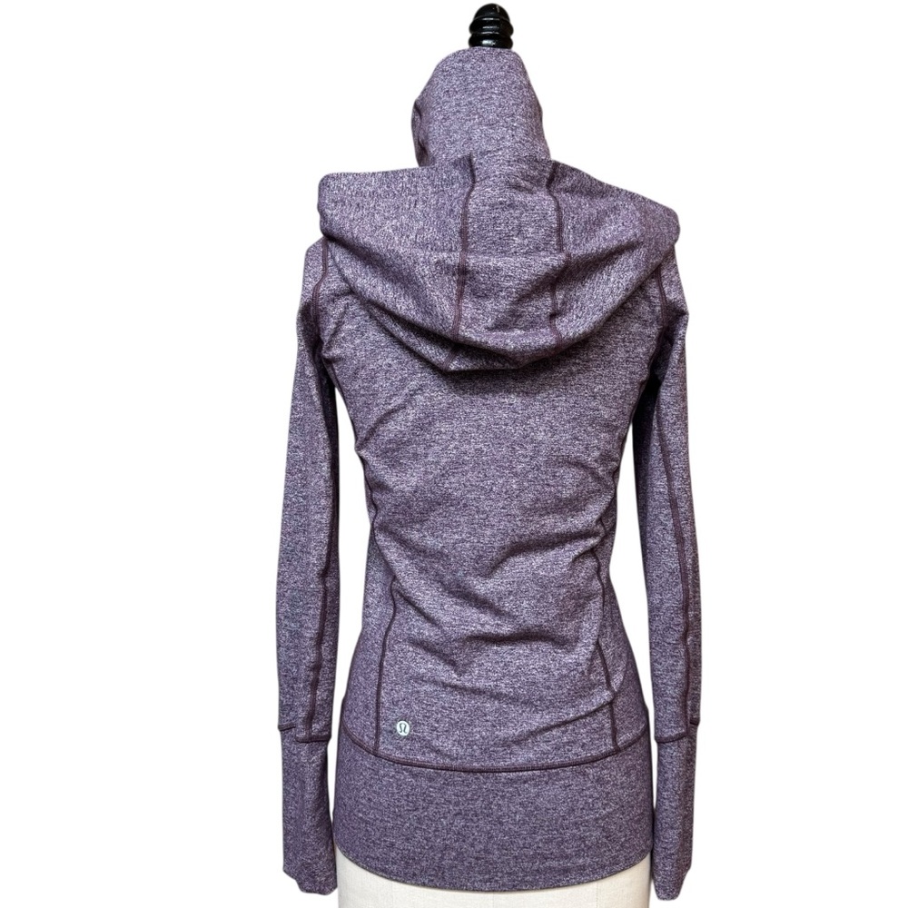 Lululemon Stride Jacket II Luon Hooded Size 4 Heathered Cherry Athleisure Yoga - Picture 2 of 16